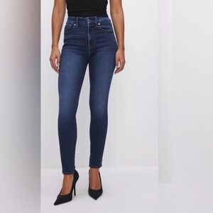 Good American Dark Blue Straight Leg Jeans